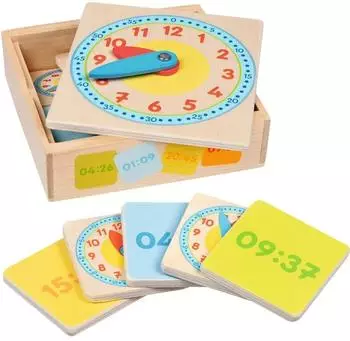 Goki Lernuhr im Holzkasten für Kinder (58445)