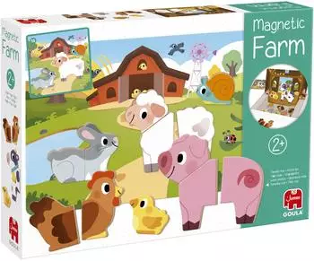 JUMBO Stillads A/S Magnetischer Bauernhof Magnetspiel, ab 2 Jahren