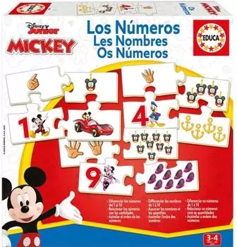 Educa Borr&aacute;s Los N&uacute;meros con Mickey Kinderzahlenlernspiel (19327)