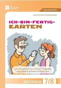 Auer Verlag Ich-bin-fertig-Karten Deutsch Klassen 7-8