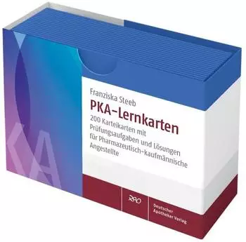 Deutscher Apotheker Verlag PKA-Lernkarten: 200 Karteikarten mit Pr&uuml;fungsaufgaben und L&ouml;sungen (9783769281361)