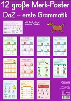 Verlag an der Ruhr 12 gro&szlig;e Merk-Poster DaZ &ndash; erste Grammatik