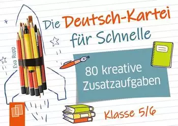 Verlag an der Ruhr Die Deutsch-Kartei f&uuml;r Schnelle, Klasse 5/6 (9783834665034)