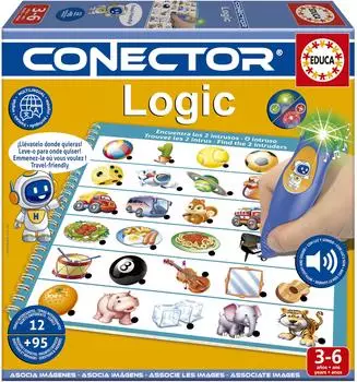 Educa Borrás Conector Logic Lernspiel, 90+ Fragen, 12 Themen (20393)