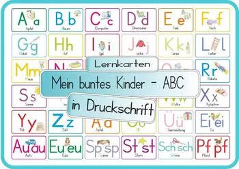 E & Z Verlag Mein buntes Kinder-ABC, Druckschrift mit Umlauten, Doppellauten (4262416630202)