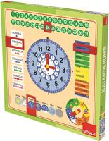 Goula Lernspielzeug 51309, Kalenderuhr Gro&szlig;format, ab 3 Jahre, Uhrzeit & Kalender