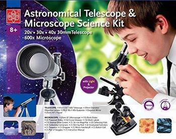 Medu-Scientific Set Mikroskop 600x + Teleskop und Science Kit
