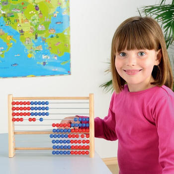 Betzold Rechenrahmen 1-100 mit roten und blauen Kugeln