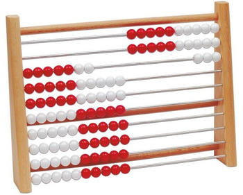 Betzold Rechenrahmen 1-100 mit roten und wei&szlig;en Kugeln