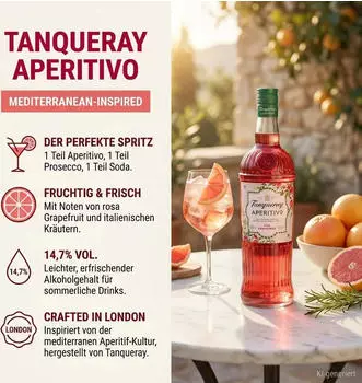 Tanqueray Aperitivo Pink Grapefruit 0,7l 14.7%