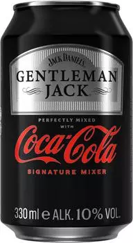 Jack Daniel's Gentleman Jack & Coca Cola alkoholisches Mischgetränk 12x0,33l Dose 10%