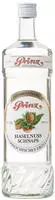Prinz Schnaps Feinbrennerei Edelstahl-Flachmann mit Haselnuss Schnaps 40 % vol. 0.20
