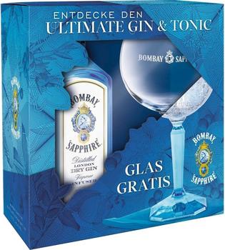 Bombay Sapphire London Dry Gin mit Balloon Glas 0,7l 40%