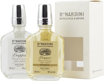 Nardini Grappa 50 Bianca und Riserva Set 2x0,1l 50%
