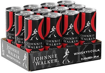 Johnnie Walker & Cola 12x0,25l Dose