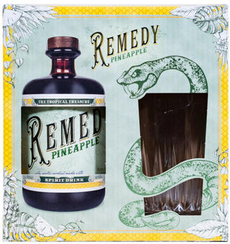 Sierra Madre Remedy Pineapple Rum 0,7l 40% Geschenkset mit Glas