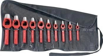 B&ouml;hler Henkellocheisensatz DIN 7200-A 12-teilig Rolltasche (0120610RB)
