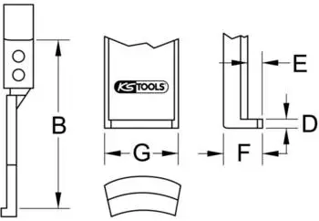 KS Tools Abzieherhaken 400mm, D=10mm (645.0253)