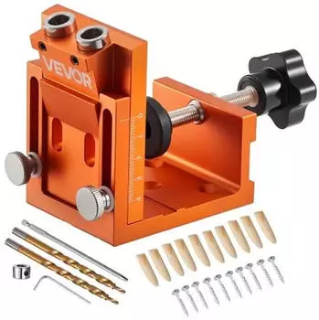 VEVOR Taschenloch-Vorrichtungssatz 12-48mm verstellbar, verst&auml;rkter Metallrahmen (XK2-2502)