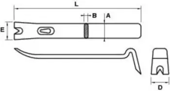 Peddinghaus Nageleisen Biber Bar extra flach 455mm (113010018)