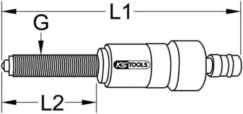KS Tools Hydraulik-Spindelzylinder 17t (640.0130)