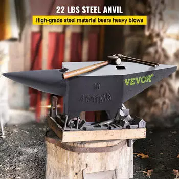VEVOR Doppelhorn-Schmiedeamboss 10kg 55HRC, 355x110mm (Cast Steel Anvil 22 LBS)