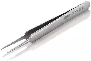 Knipex Pr&auml;zisionspinzette Titan, spitz, extra fein 120mm (92 23 01)