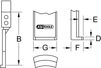 KS Tools Abziehhaken 310mm (645.2463)