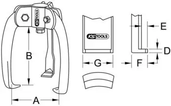 KS Tools Universal-Abzieher 3-armig mit Gleithammer, 15-70mm, 65mm (630.0019)