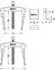 KS Tools Universal-Abzieher 2-armig, schlanke Haken, 20-90mm, 250mm, 2,5t (620.0053)