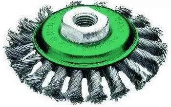 Lessmann Zopfkegelb&uuml;rste &Oslash;100mm, Edelstahl, 0,5mm, 12mm Gewinde, 15000min⁻&sup1;