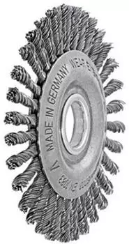 Lessmann Schmale Rundbürste gerade, Stahldraht 0,50mm, ⌀115x22mm (47220132)