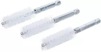 BGS Nylonb&uuml;rste 15mm, Au&szlig;ensechskant 6,3mm (1/4"), 3-tlg. (3078-15-N)
