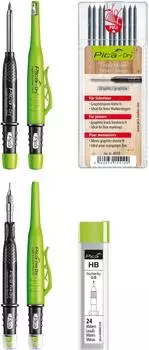 Vasalat Dry & Fine Dry Tieflochmarker Graphit + Ersatzminen H & HB, 4-teilig