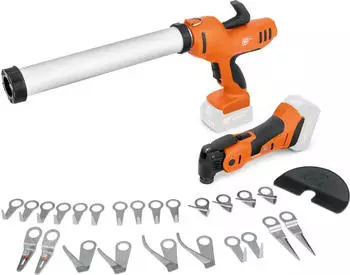 Fein Autoglaser-Set AKP 18-600 AS (Akku-Kartuschenpresse + Akku-MultiMaster + 50 universelle Schneidmesser) Nr. 71902460000