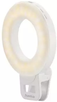 Hama LED-Ringleuchte "ToGo" Clip-On-Ringlicht für Handy aufladbar 3 Modi
