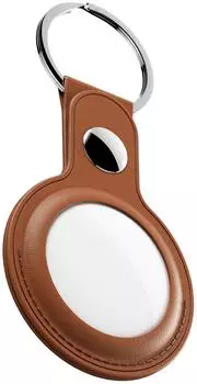 KeyBudz AirTag Schl&uuml;sselanh&auml;nger aus Leder, braun (AT_S1)