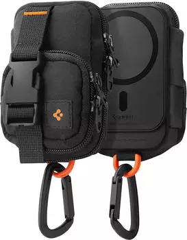 Spigen Snap Zip MagFit Organizer-Tasche MagSafe & PixelSnap, schwarz (AFA09338)