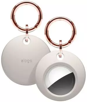 Elago Basic Silikon-Schlüsselanhänger für AirTag 2. & 1. Gen., schwarz (EATSC-BA)