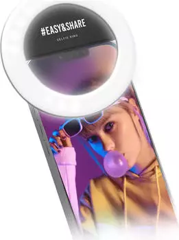 SBS Mobile Selfie Ring Light LED-Ringlicht mit Clip (TESELFIERINGLIGHT)