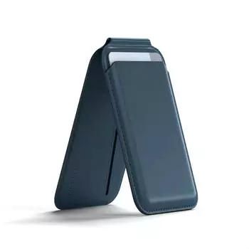 Satechi Magnetisches Wallet-St&auml;nder f&uuml;r iPhone, Kunstleder, blau (ST-VLWB)