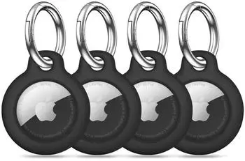 Tech-Protect Rough 4-Pack Schutzh&uuml;lle f&uuml;r AirTag, schwarz