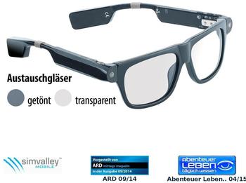 Simvalley Mobile Smart Glasses SG-100.bt mit Bluetooth und 720p HD