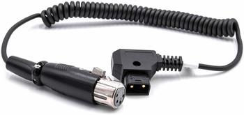 vhbw Spiral Adapter Kabel Anton Bauer D-Tap auf XLR 4-Pin