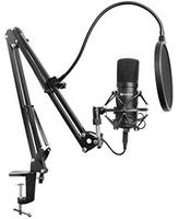 Sandberg Streamer USB Microphone Kit Studio-Mikrofon Schwarz