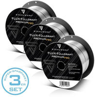 Stahlwerk F&uuml;lldraht 3er Set Flux E71t-gs 0,9 Mm 1 Kg Drahtrolle D100 Mig Mag