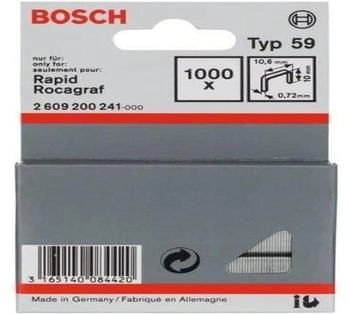 Bosch Feindrahtklammer Typ 59 10,6 x 0,72 x 10 mm 1000er-Pack (2609200241)