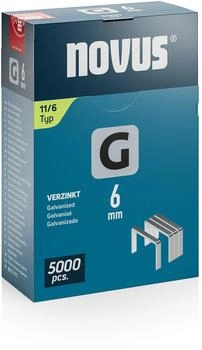Novus Flachdrahtklammern Typ 11/G, 6 mm, 5000 Stück (042-0765)
