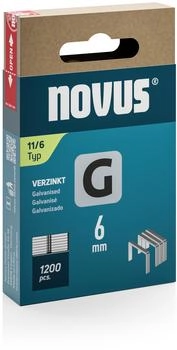 Novus Flachdrahtklammern Typ 11/G 6mm 1200 Stück (042-0795)