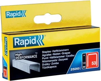 Rapid Heftklammer Typ 53 Feindrahtklammer 10 mm verzinkt 2500 Stück (11858825)